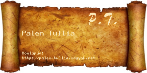 Palen Tullia névjegykártya